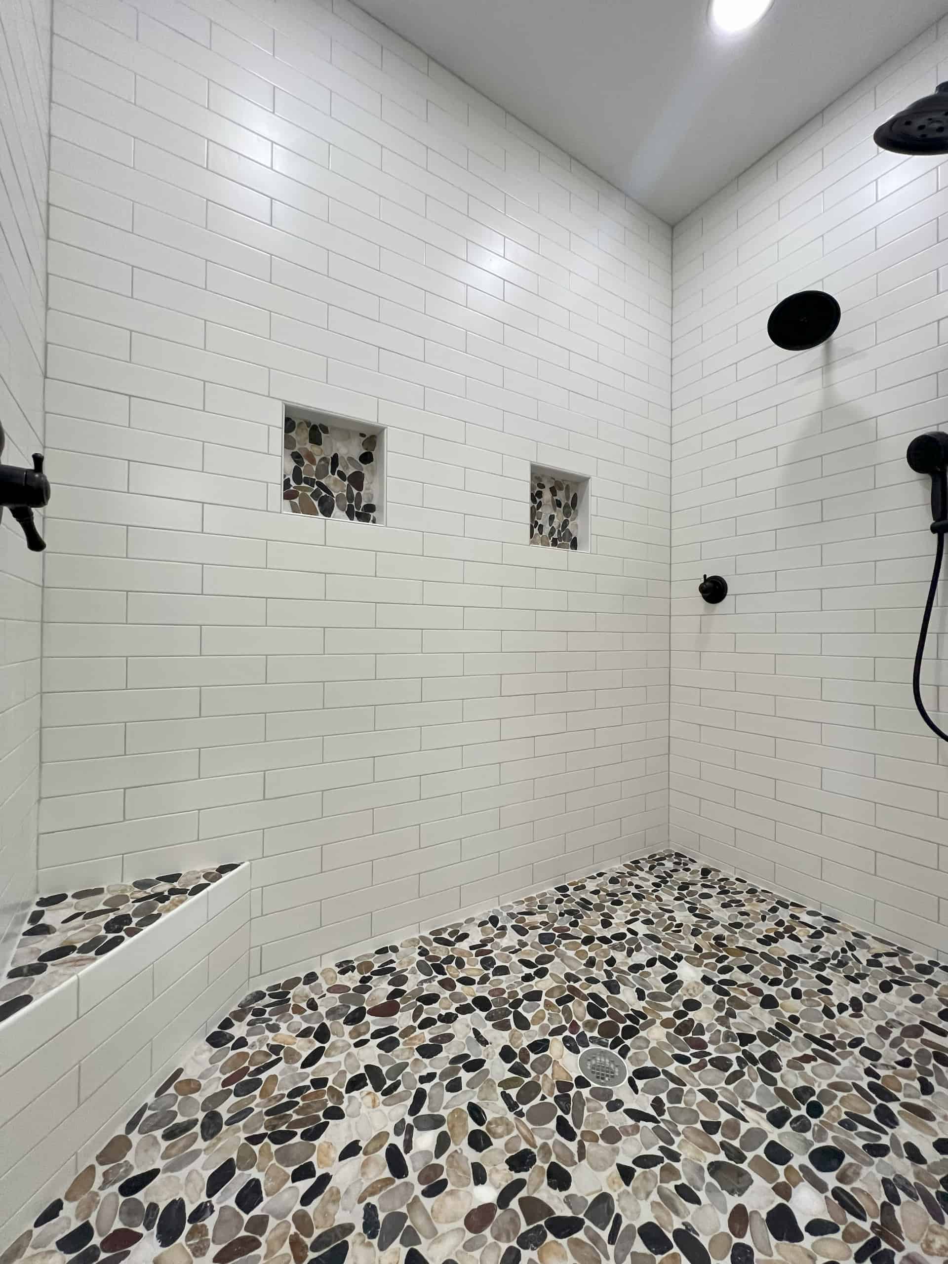 Open living area with high ceilings and modern finishes